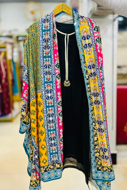 Midnight Charm Printed Suit