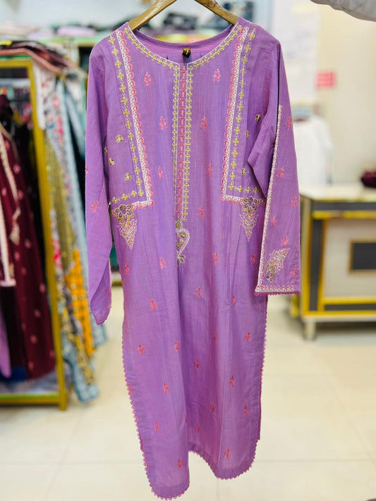Lavender Grace Embroidered Suit