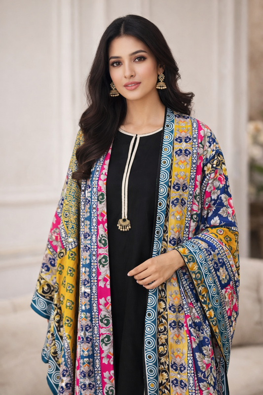 Midnight Charm Printed Suit